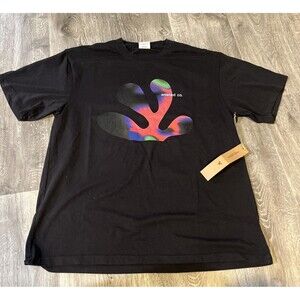 Wasted Collection Men's graphic T- Shirt Organic Recycled Cotton Black Medium